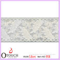 Beautiful and high quality white ornamental french lace